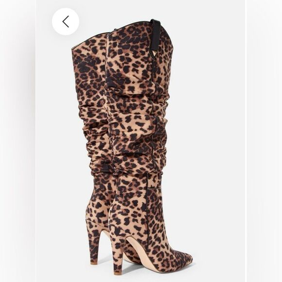 Leopard Western Heeled Boots - Picture 4 of 4